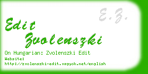 edit zvolenszki business card